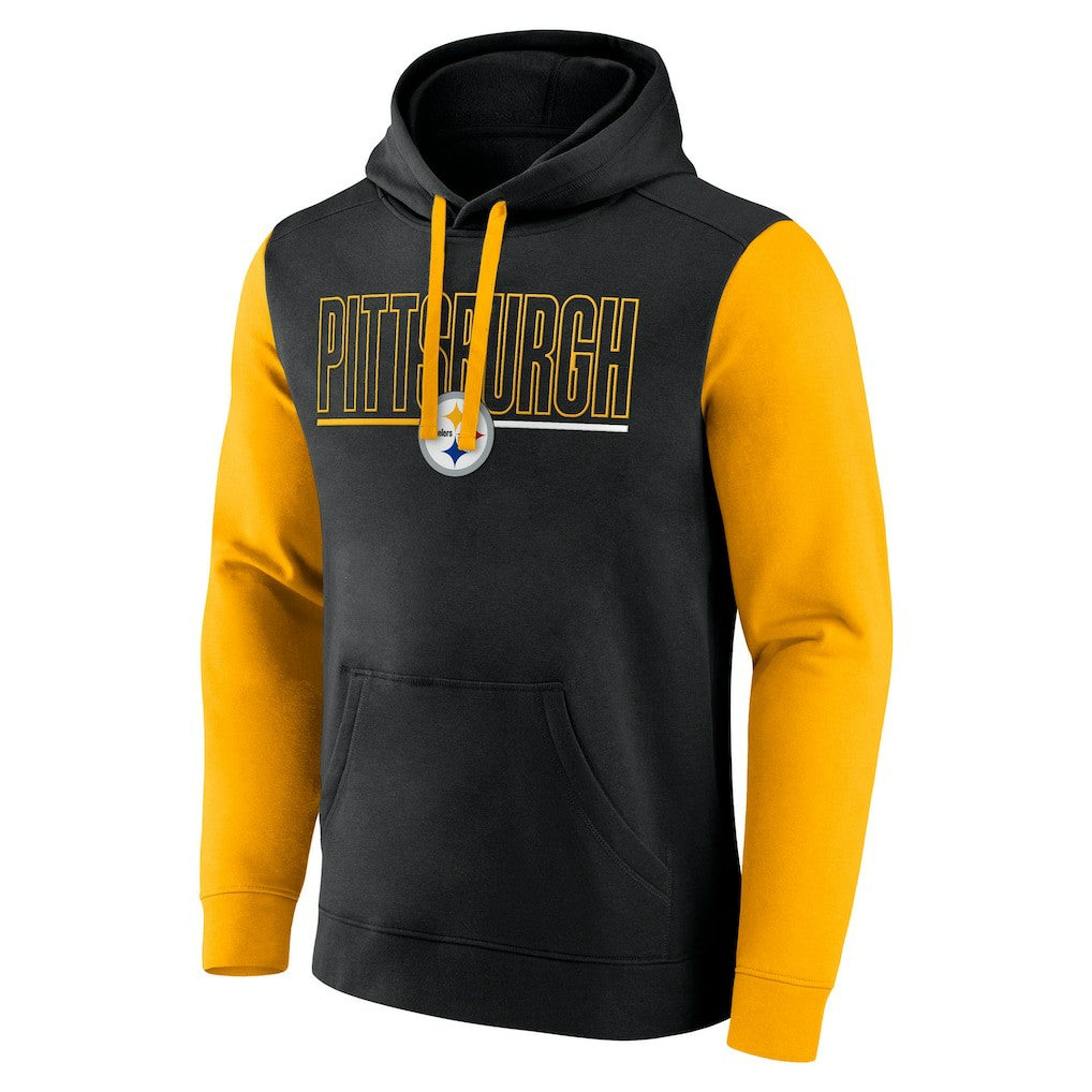 Pittsburgh Steelers Outline Pullover Hoodie - Black/Gold - Fanatics