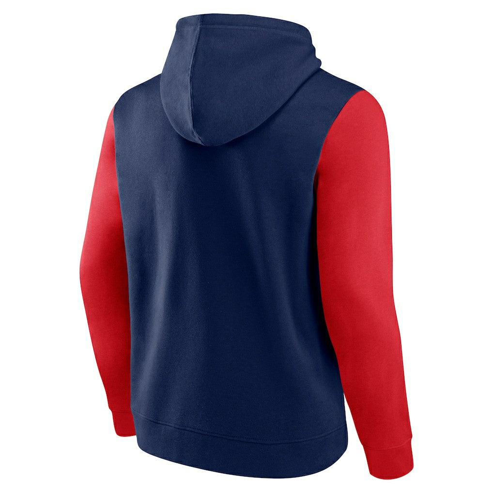 New England Patriots Outline Pullover Hoodie - Navy/Red - Fanatics