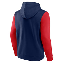 New England Patriots Outline Pullover Hoodie - Navy/Red - Fanatics