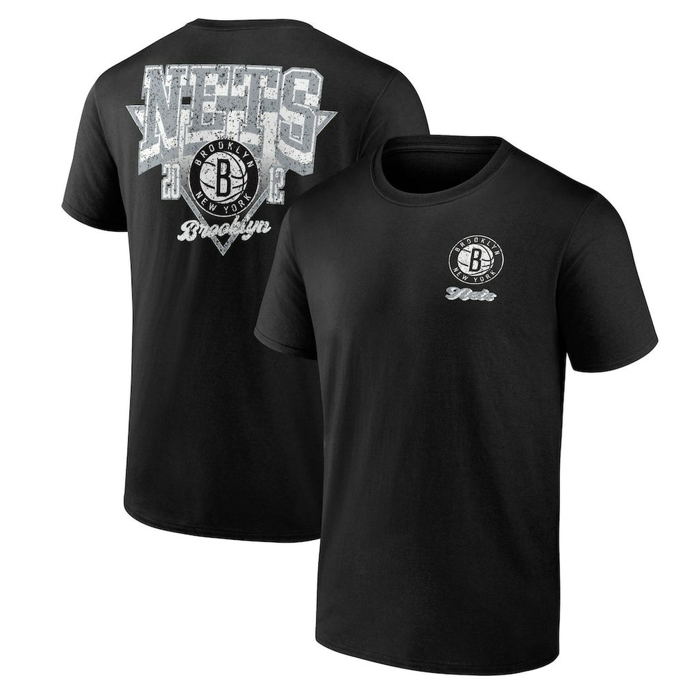 Brooklyn Nets Logo Athletic Never Over T-Shirt Black