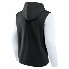 Utah Jazz Logo Athletic Outline Colorblock Pullover Hoodie Black
