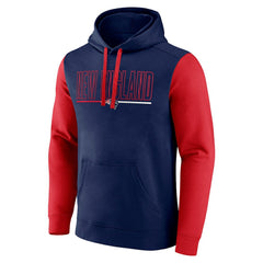 New Orleans Pelicans Logo Athletic Outline Colorblock Pullover Hoodie Navy