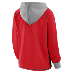 Chicago Bulls Logo Athletic Women's Boom Pullover Hoodie Red