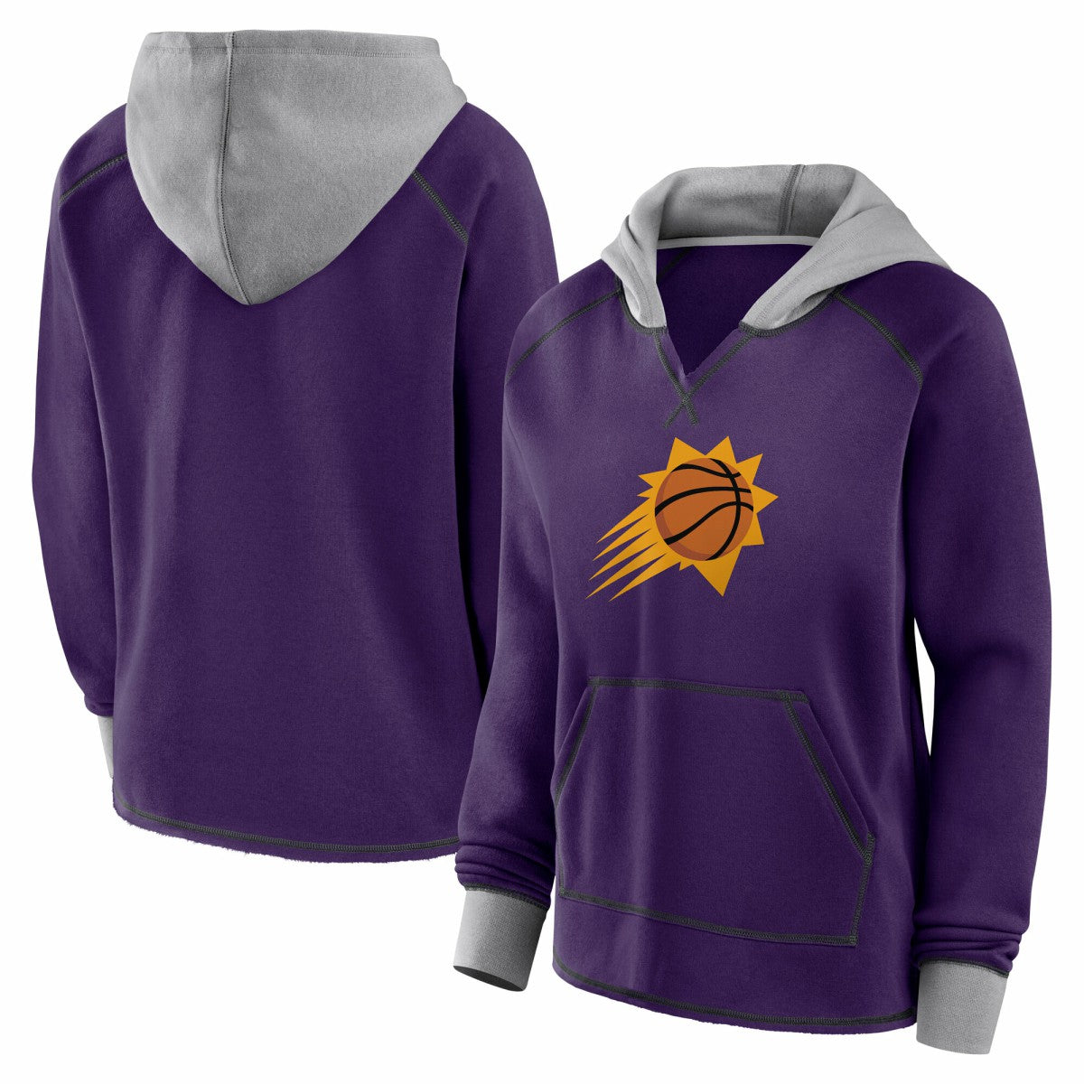 Phoenix Suns Logo Athletic Women's Boom Pullover Hoodie Purple