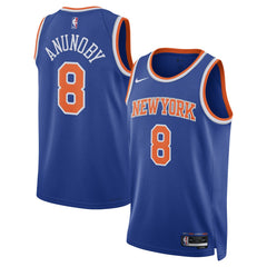 Nike OG Anunoby New York Knicks Unisex Swingman Jersey Icon Edition Blue