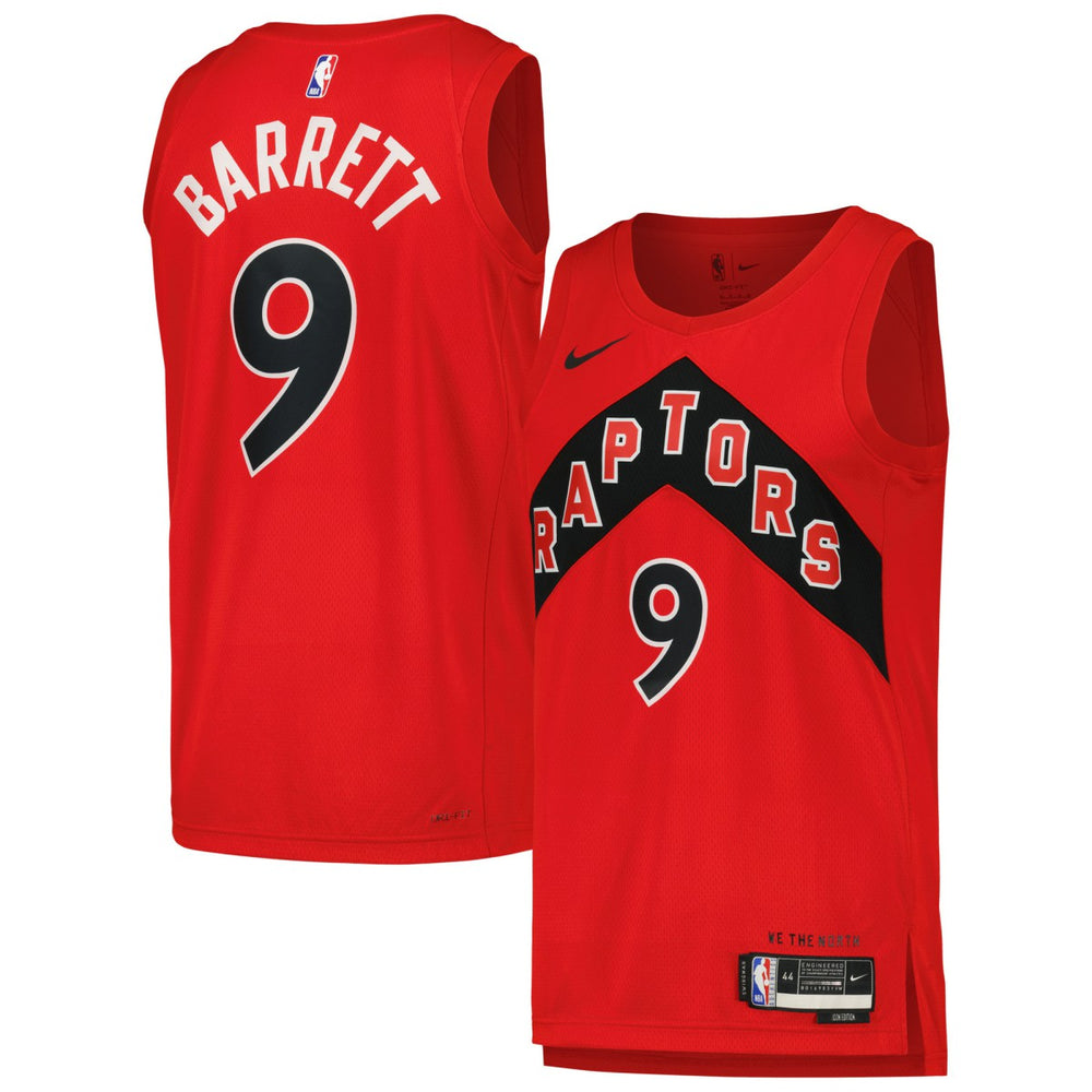 Nike RJ Barrett Toronto Raptors Unisex Swingman Player Jersey Icon Edition Red