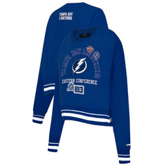 Tampa Bay Lightning Pro Standard Women's Area Code Cropped Pullover Sweatshirt - Blue | NHL sale