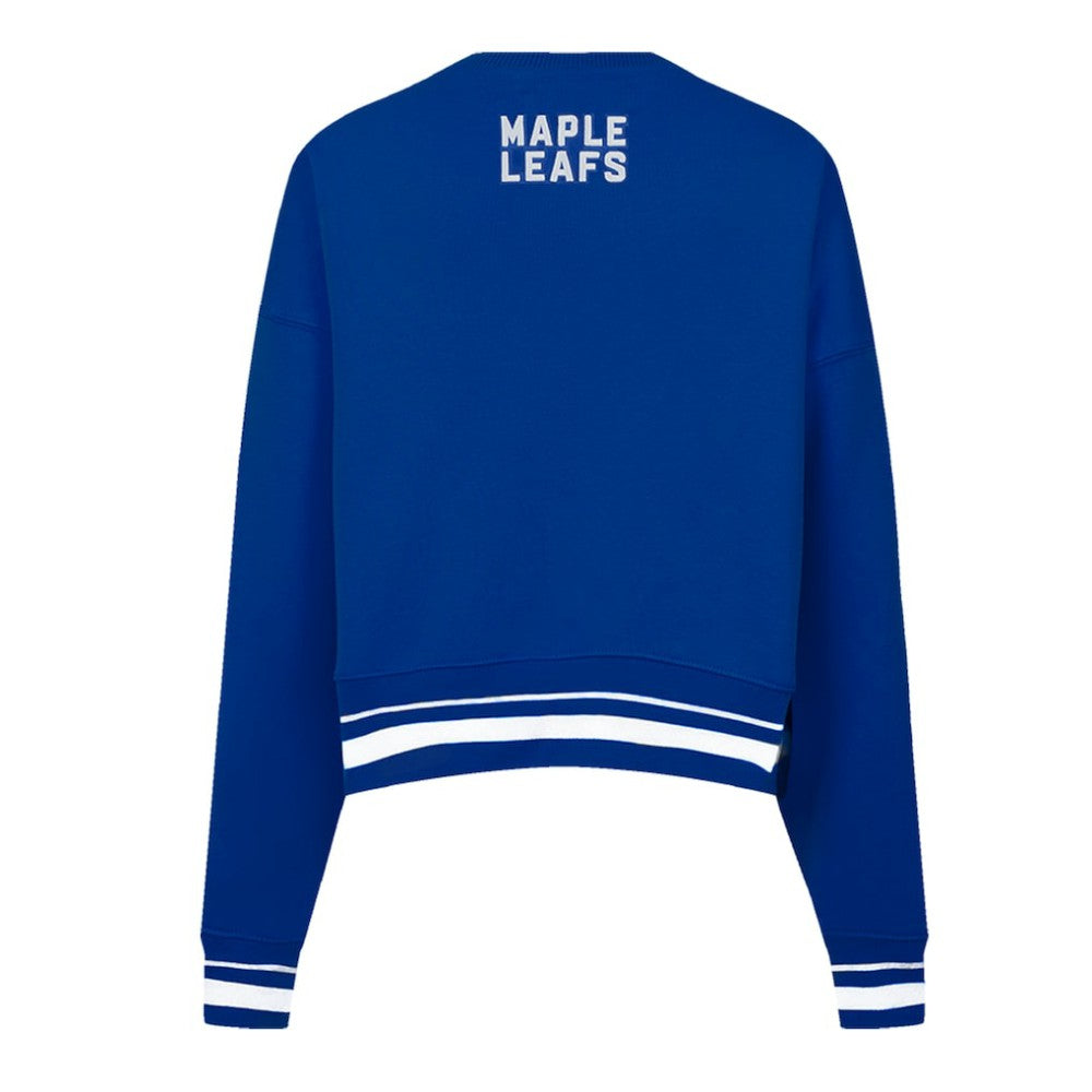 Toronto Maple Leafs Pro Standard Women's Area Code Cropped Pullover Sweatshirt - Blue | NHL online