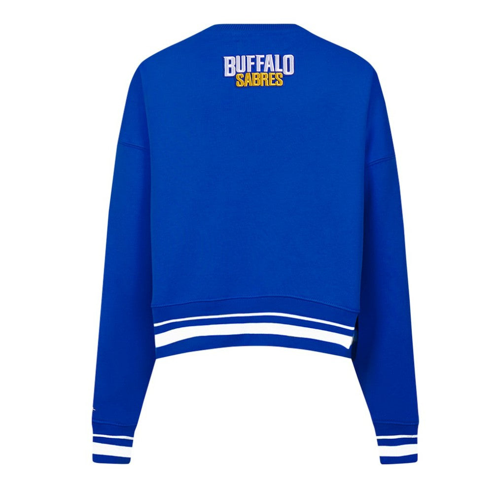 Buffalo Sabres Pro Standard Women's Area Code Cropped Pullover Sweatshirt - Royal | NHL on sale