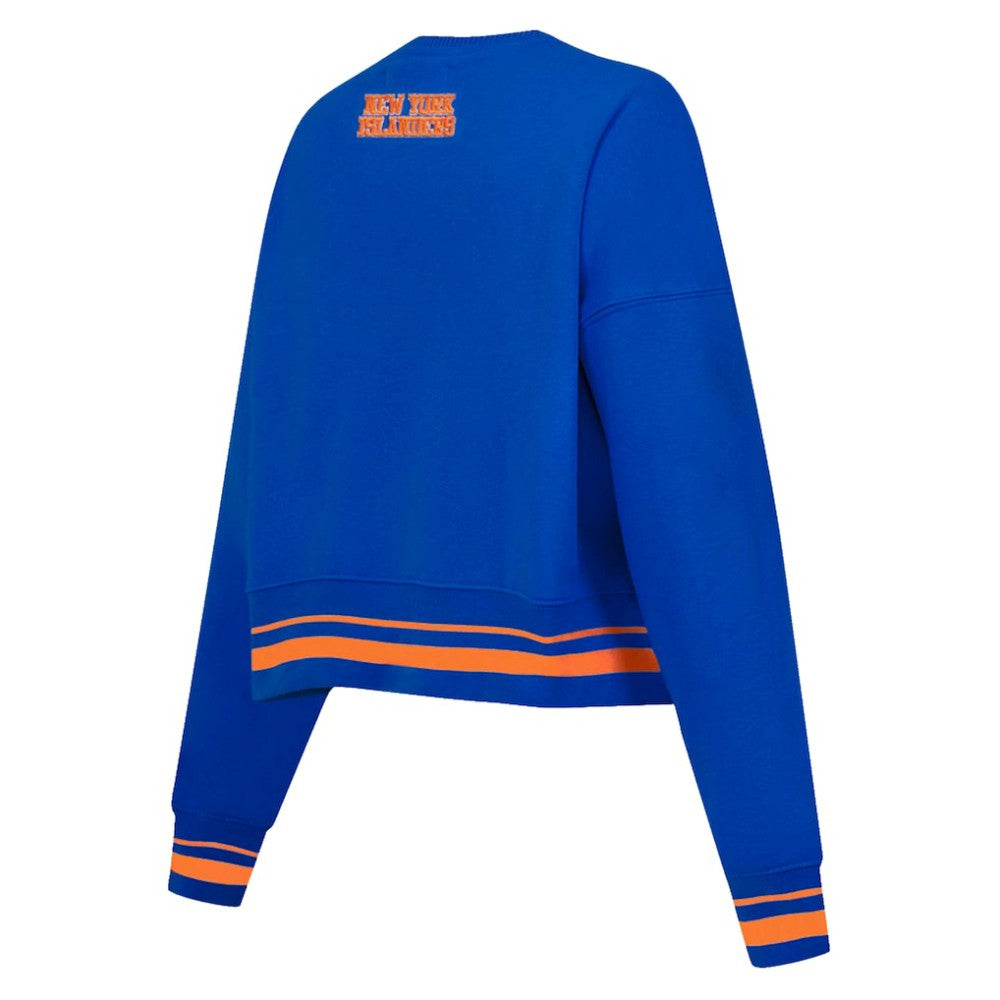 New York Islanders Pro Standard Women's Area Code Cropped Pullover Sweatshirt - Royal | NHL online
