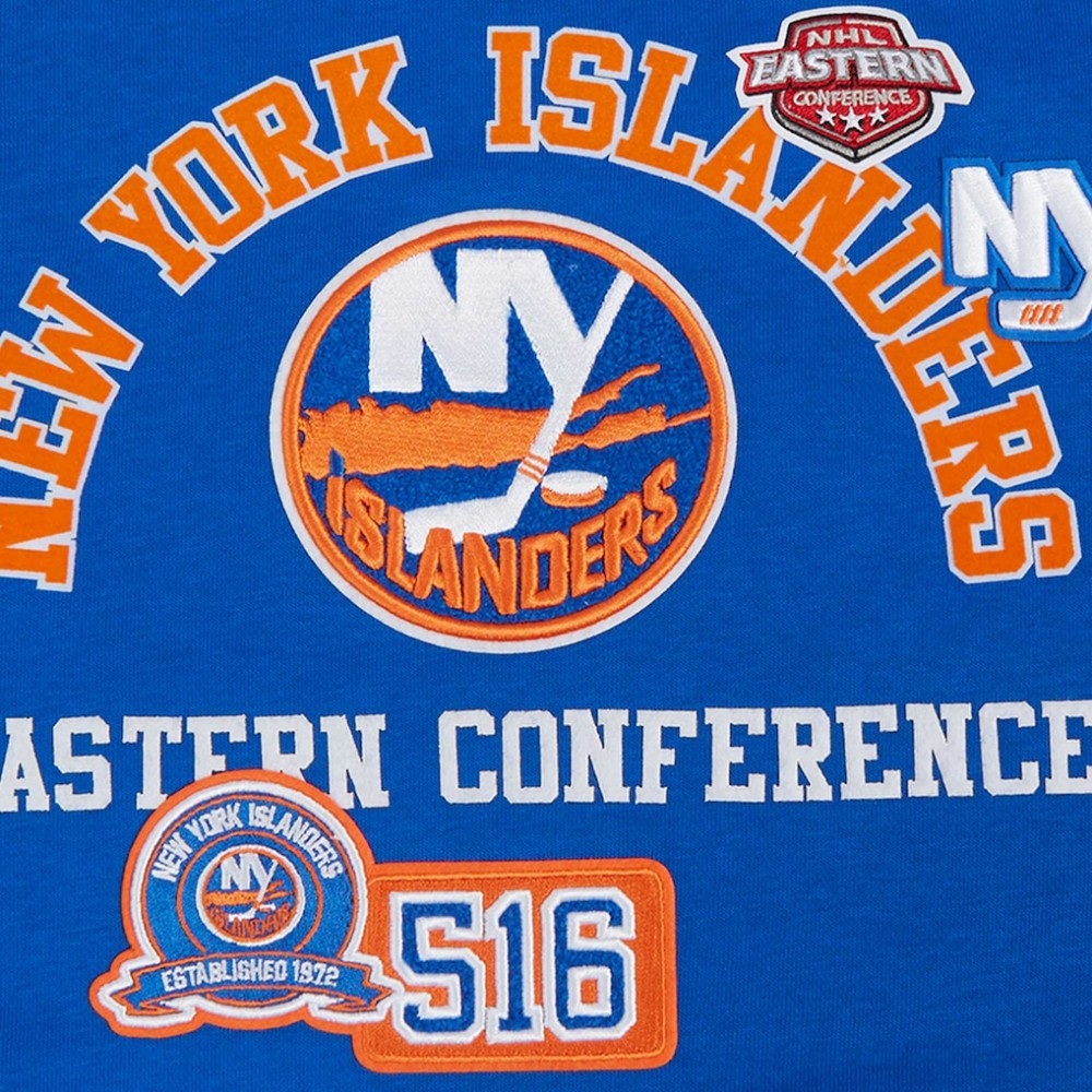 New York Islanders Pro Standard Women's Area Code Cropped Pullover Sweatshirt - Royal | NHL online