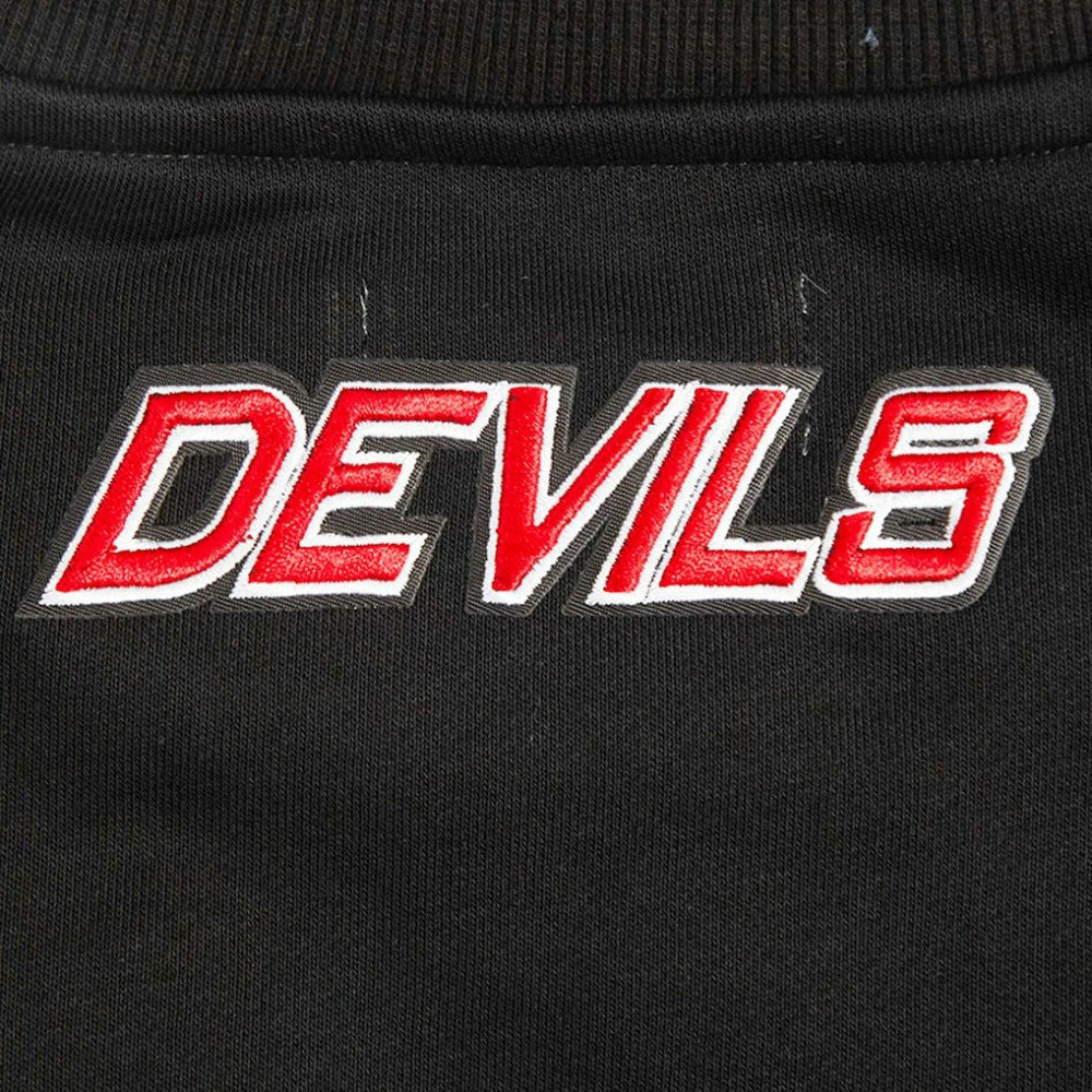 New Jersey Devils Pro Standard Women's Area Code Cropped Pullover Sweatshirt - Black | NHL sale