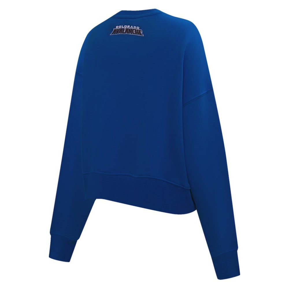 Colorado Avalanche Pro Standard Women's Area Code Cropped Pullover Sweatshirt - Blue | NHL Clearance