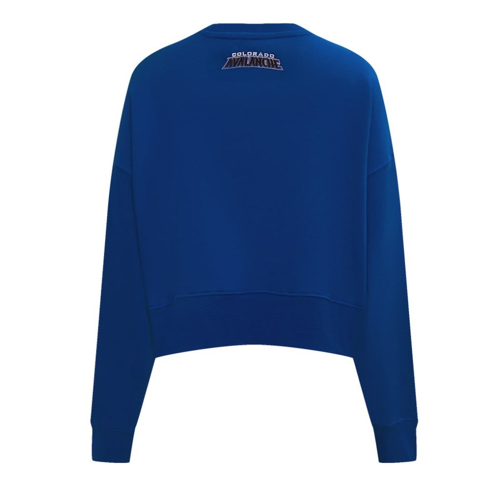 Colorado Avalanche Pro Standard Women's Area Code Cropped Pullover Sweatshirt - Blue | NHL Clearance