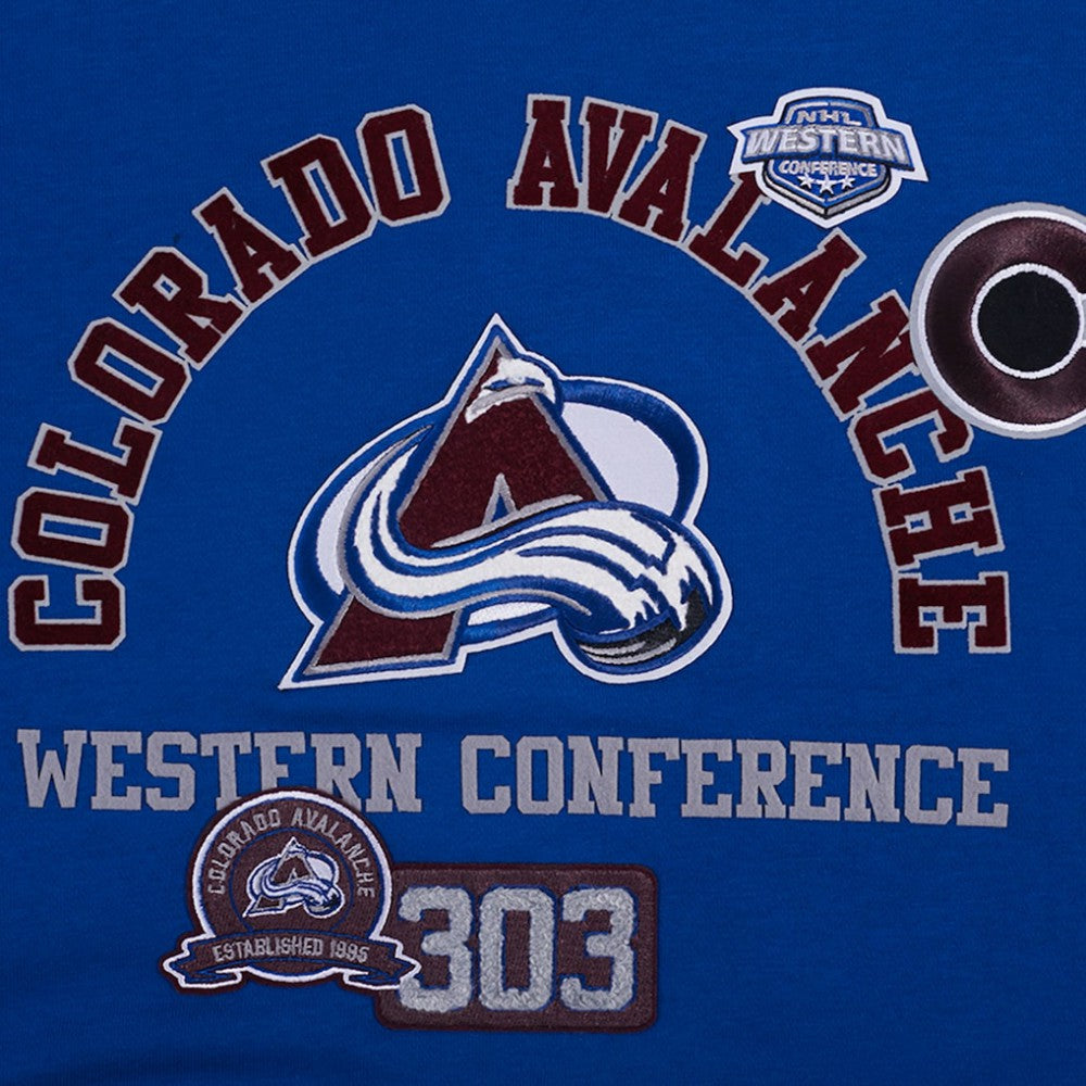 Colorado Avalanche Pro Standard Women's Area Code Cropped Pullover Sweatshirt - Blue | NHL Clearance