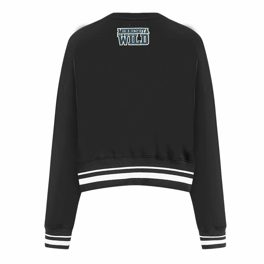 Minnesota Wild Pro Standard Women's Area Code Cropped Pullover Sweatshirt - Black | NHL sale