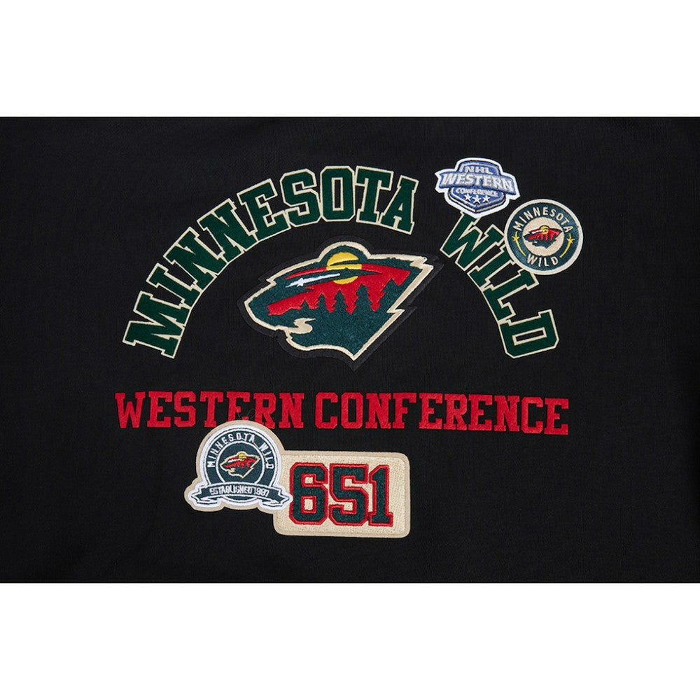 Minnesota Wild Pro Standard Women's Area Code Cropped Pullover Sweatshirt - Black | NHL sale
