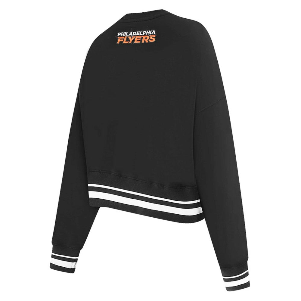 Philadelphia Flyers Pro Standard Women's Area Code Cropped Pullover Sweatshirt - Black | NHL discount