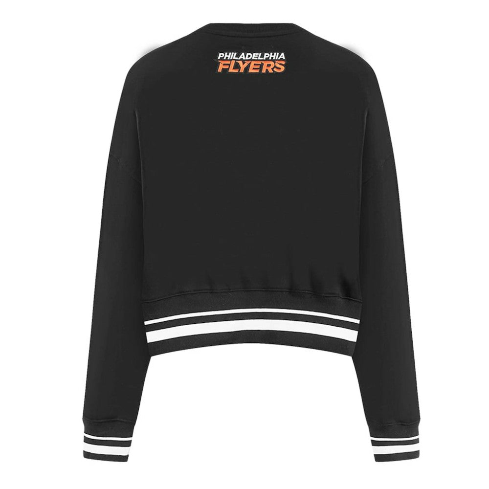 Philadelphia Flyers Pro Standard Women's Area Code Cropped Pullover Sweatshirt - Black | NHL discount