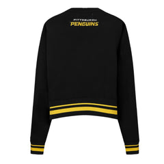 Pittsburgh Penguins Pro Standard Women's Area Code Cropped Pullover Sweatshirt - Black | NHL near me