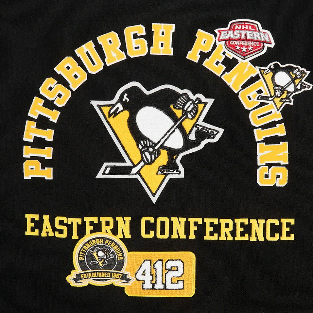 Pittsburgh Penguins Pro Standard Women's Area Code Cropped Pullover Sweatshirt - Black | NHL near me