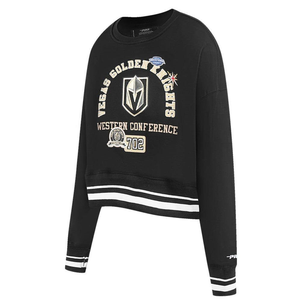 Vegas Golden Knights Pro Standard Women's Area Code Cropped Pullover Sweatshirt - Black | NHL on sale