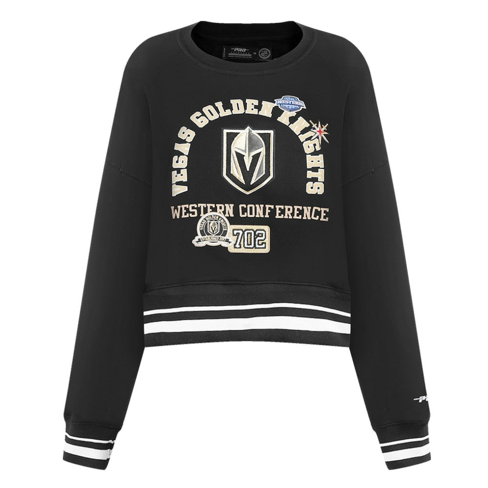 Vegas Golden Knights Pro Standard Women's Area Code Cropped Pullover Sweatshirt - Black | NHL on sale
