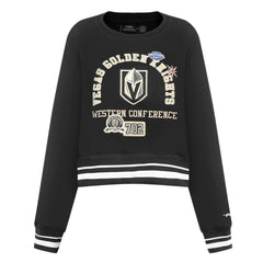 Vegas Golden Knights Pro Standard Women's Area Code Cropped Pullover Sweatshirt - Black | NHL on sale