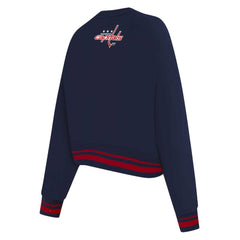 Washington Capitals Pro Standard Women's Area Code Cropped Pullover Sweatshirt - Navy | NHL on sale