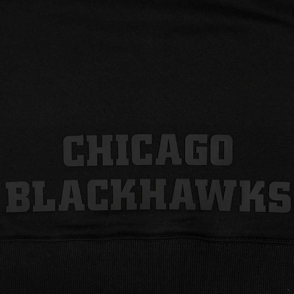 Chicago Blackhawks Pro Standard Women's Jewels Cropped Pullover Hoodie - Black | NHL Clearance