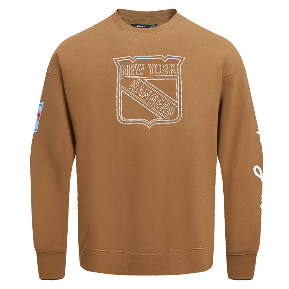 New York Rangers Pro Standard Paint the City Pullover Sweatshirt - Brown | NHL discount