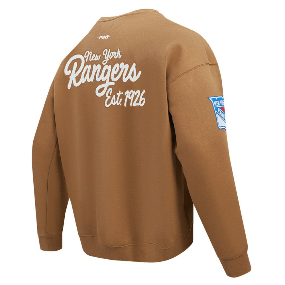 New York Rangers Pro Standard Paint the City Pullover Sweatshirt - Brown | NHL discount