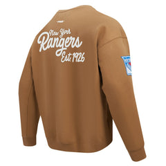 New York Rangers Pro Standard Paint the City Pullover Sweatshirt - Brown | NHL discount