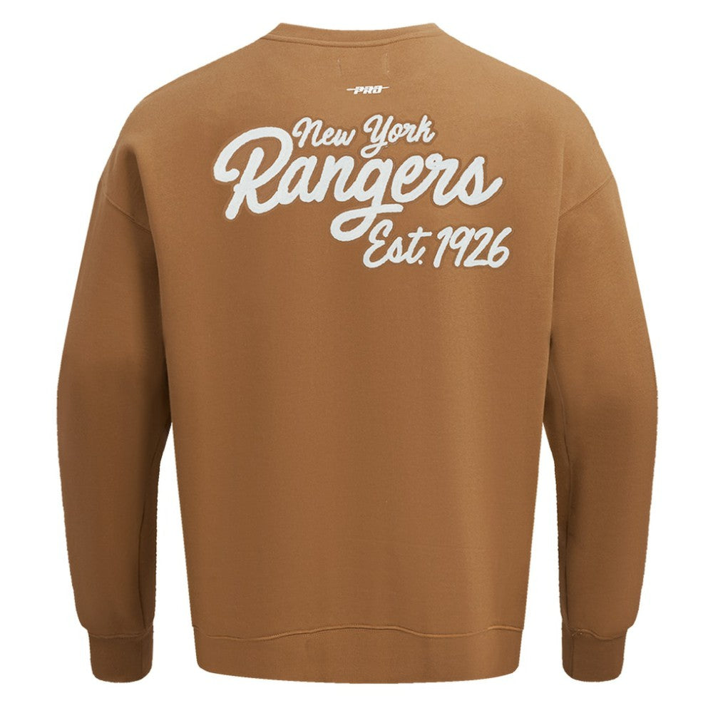 New York Rangers Pro Standard Paint the City Pullover Sweatshirt - Brown | NHL discount