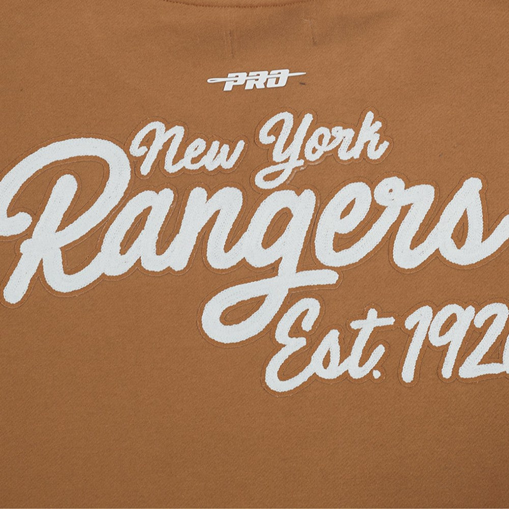 New York Rangers Pro Standard Paint the City Pullover Sweatshirt - Brown | NHL discount