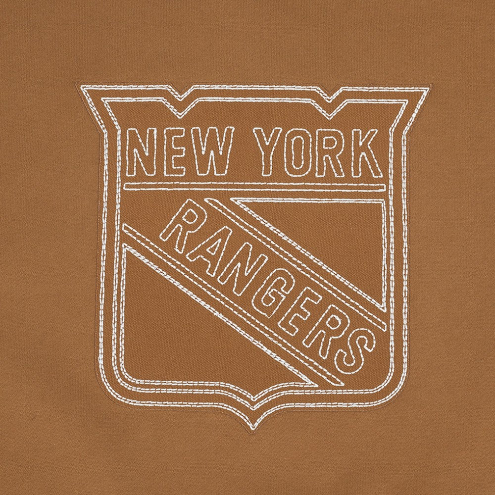 New York Rangers Pro Standard Paint the City Pullover Sweatshirt - Brown | NHL discount