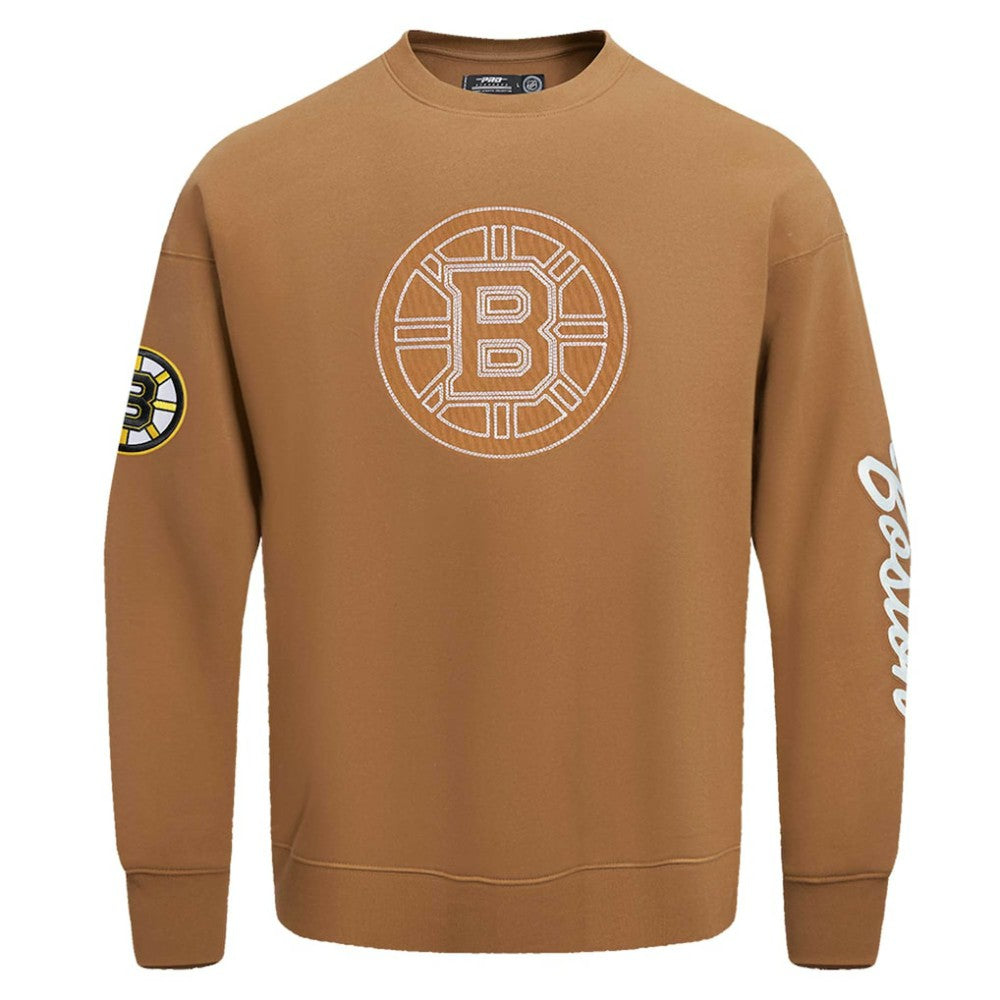 Boston Bruins Pro Standard Paint the City Pullover Sweatshirt - Brown | NHL discount
