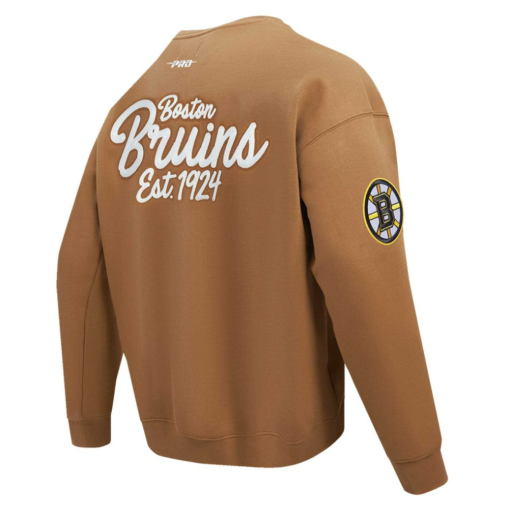 Boston Bruins Pro Standard Paint the City Pullover Sweatshirt - Brown | NHL discount