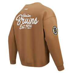 Boston Bruins Pro Standard Paint the City Pullover Sweatshirt - Brown | NHL discount