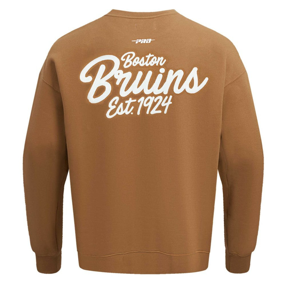 Boston Bruins Pro Standard Paint the City Pullover Sweatshirt - Brown | NHL discount