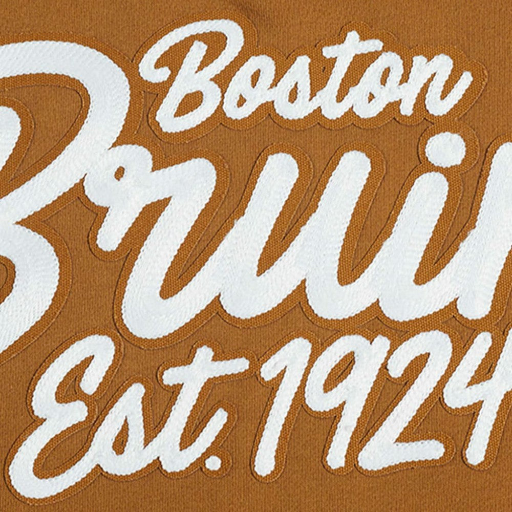 Boston Bruins Pro Standard Paint the City Pullover Sweatshirt - Brown | NHL discount