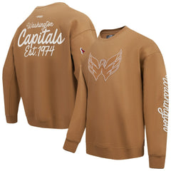 Washington Capitals Pro Standard Paint the City Pullover Sweatshirt - Brown | NHL discount