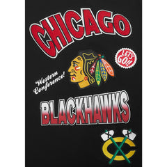 Chicago Blackhawks Pro Standard Turn It Up Dropped Shoulder T-Shirt - Black | NHL Lifestyle