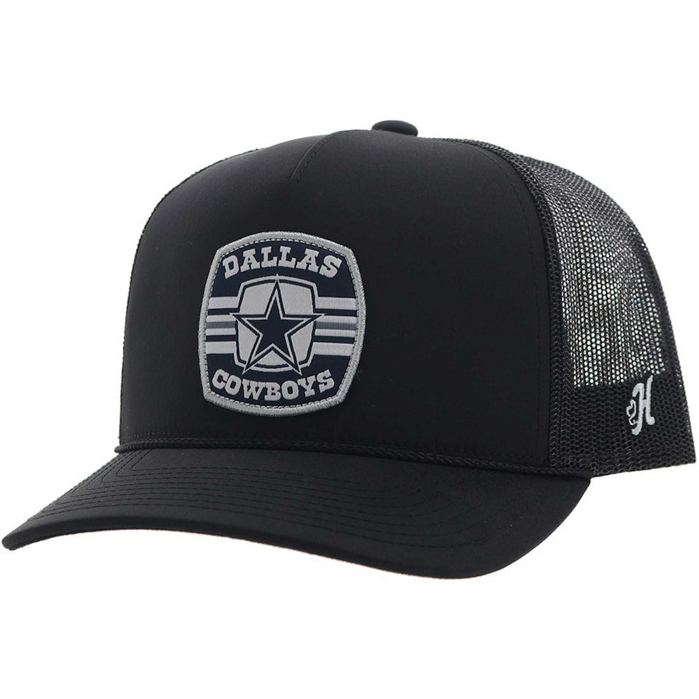 Dallas Cowboys HOOey Patch Rope Trucker Adjustable Hat - Black - NFL