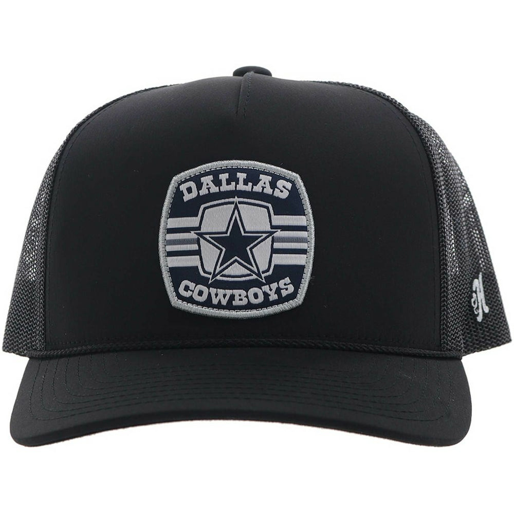 Dallas Cowboys HOOey Patch Rope Trucker Adjustable Hat - Black - NFL