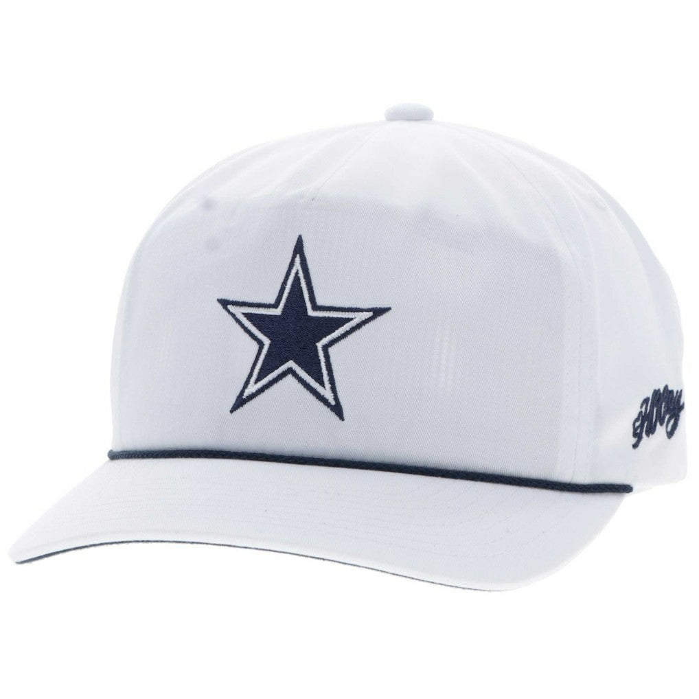 Dallas Cowboys HOOey Star Logo Rope Adjustable Hat - White - NFL