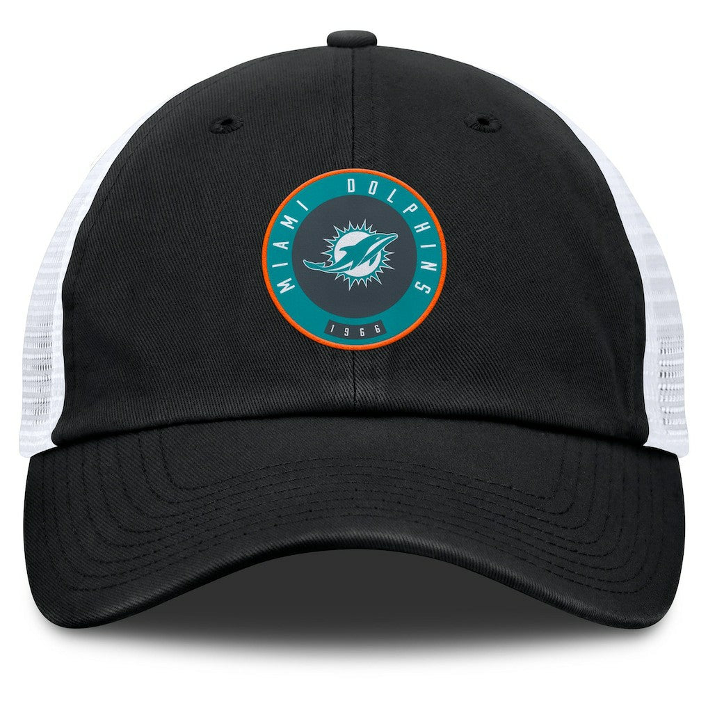 Miami Dolphins Averie Trucker Adjustable Hat - Black - Fanatics