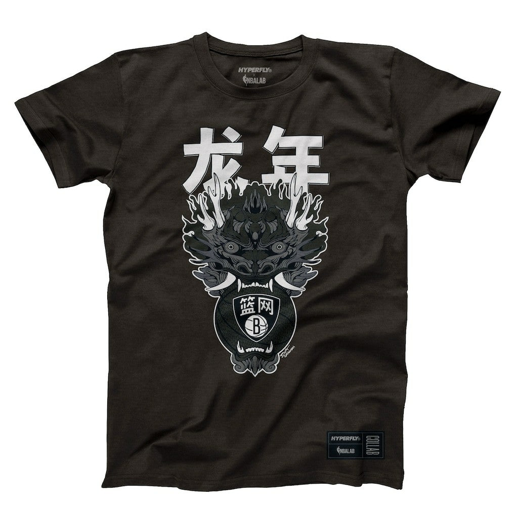 Brooklyn Nets Hyperfly Unisex Year of the Dragon Lunar New Year Collection T-Shirt Heather Black