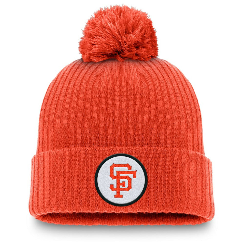 San Francisco Giants Nike Cooperstown Collection Patch Cuffed Knit Hat with Pom for sale