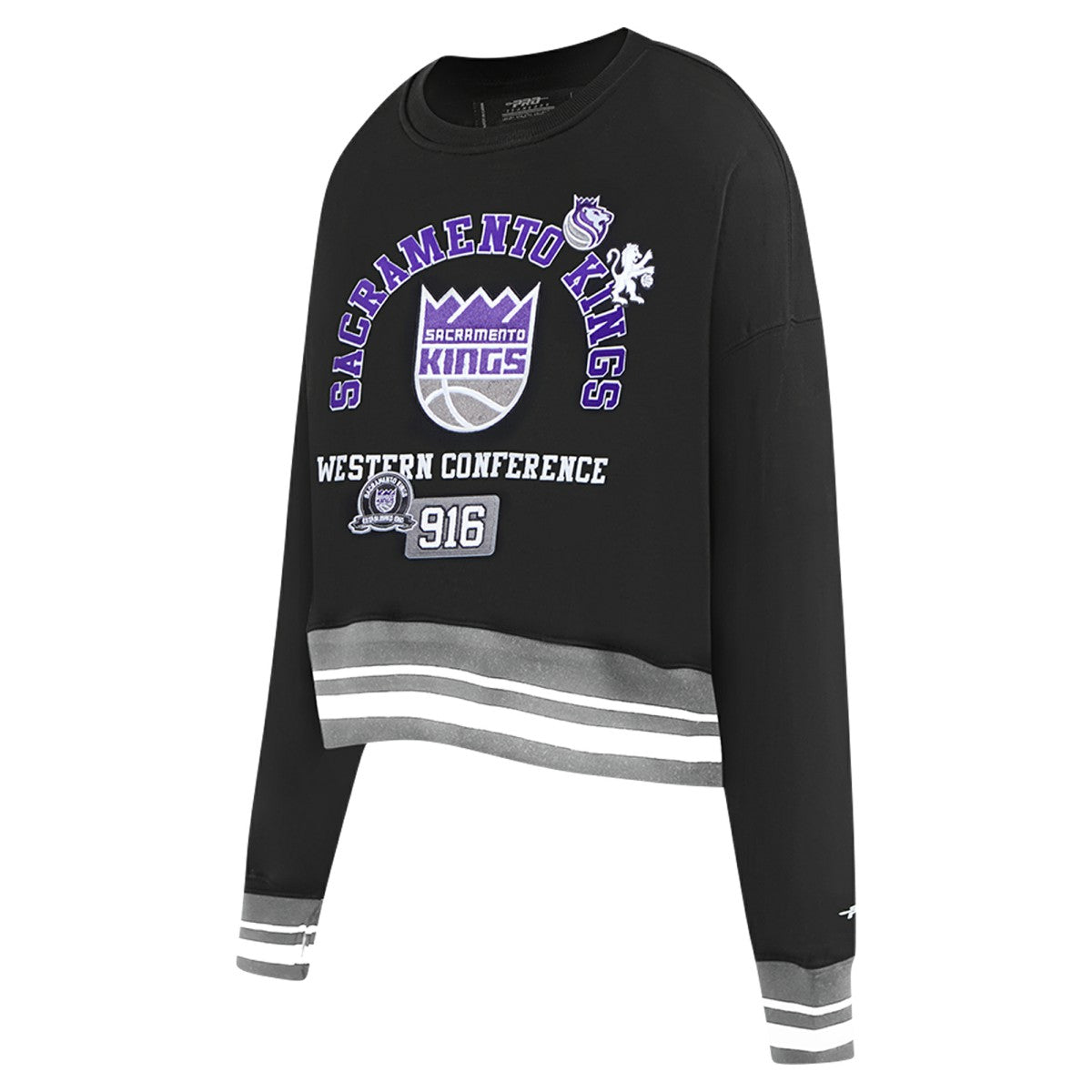 Sacramento Kings Pro Standard Women's Area Code Cropped Pullover Sweatshirt Black